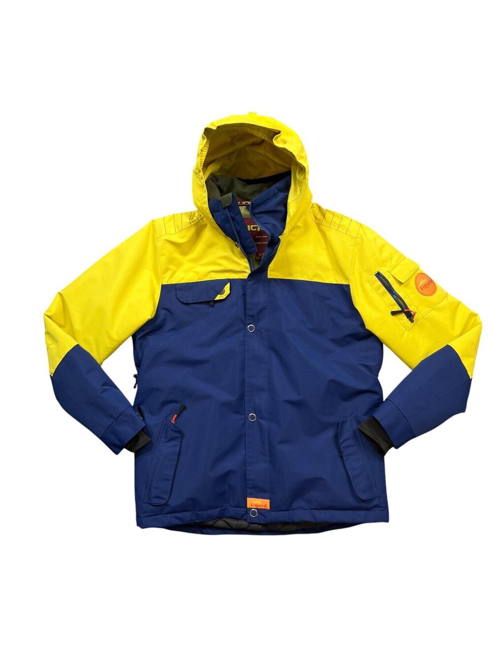 Liquid Snowboarding Jacket Youth Big Kid XL‎ Full Zip Snap Hooded Winter Snow